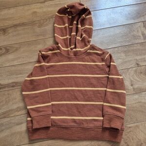 Old Navy Boy’s Brown & Tan Striped Knit Hoodie – Size 18–24 Months